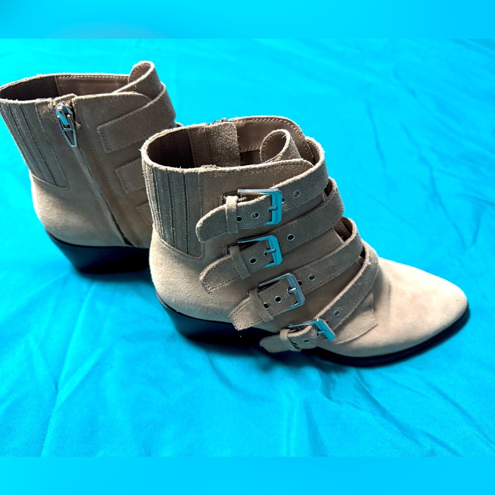 Dolce Vita suede side buckle flat boots